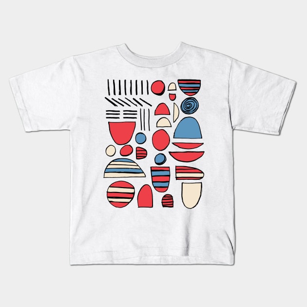 Retro Geometry Kids T-Shirt by SWON Design